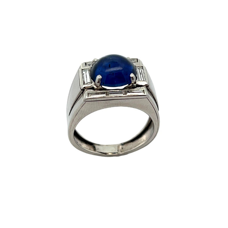 Men's Cabochon Sapphire Ring