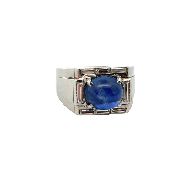 Men's Cabochon Sapphire Ring