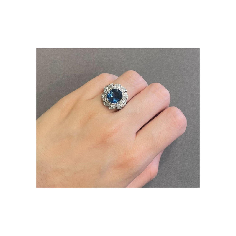 Sapphire and Diamond Ring