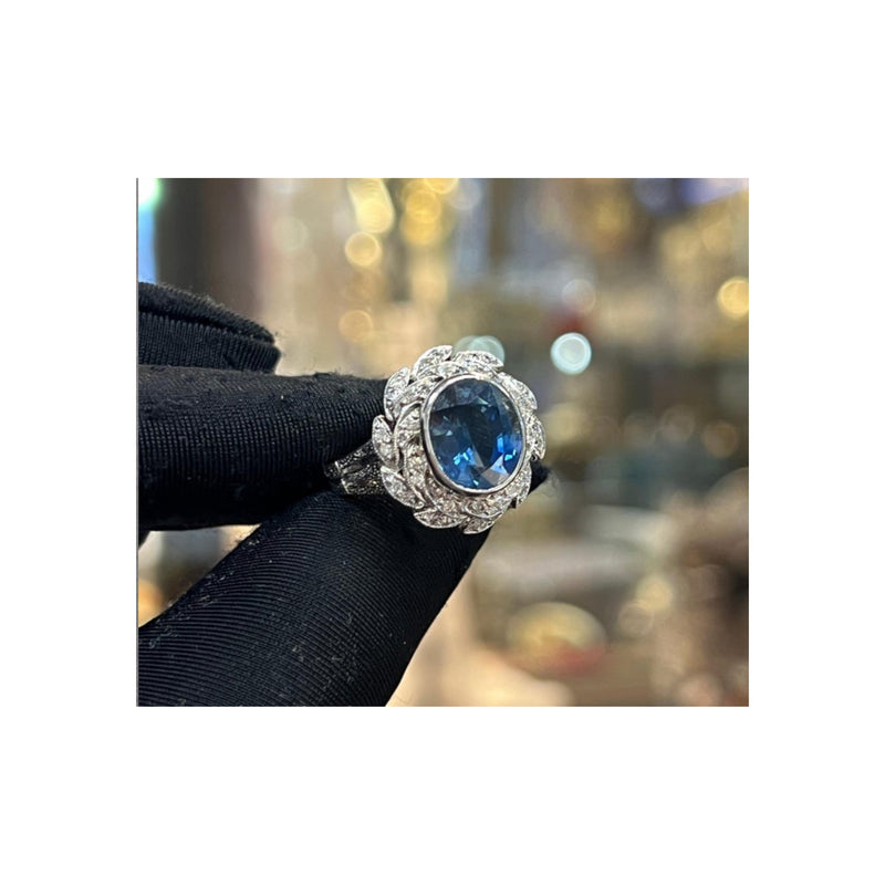 Sapphire and Diamond Ring