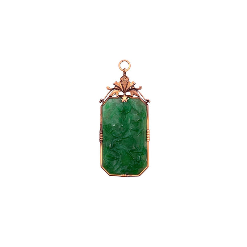 Certified Natural Carved Jadeite Jade Pendant