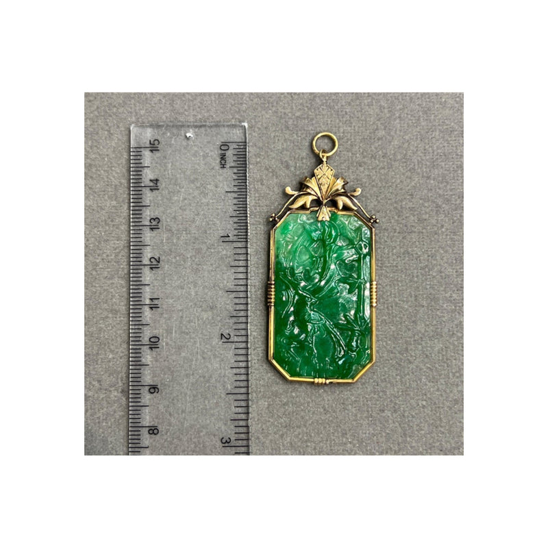 Certified Natural Carved Jadeite Jade Pendant