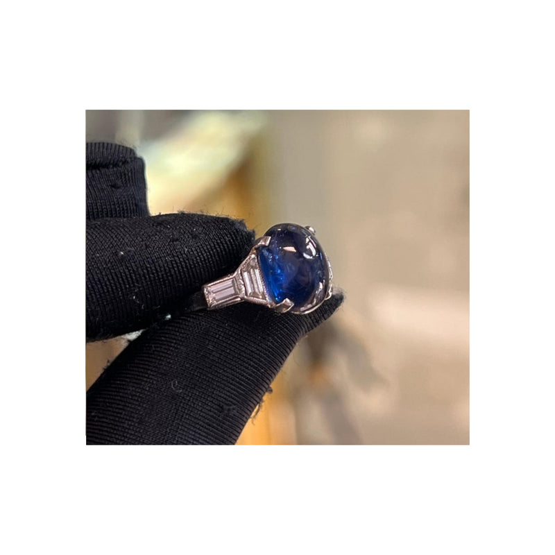 Cabochon Sapphire Ring