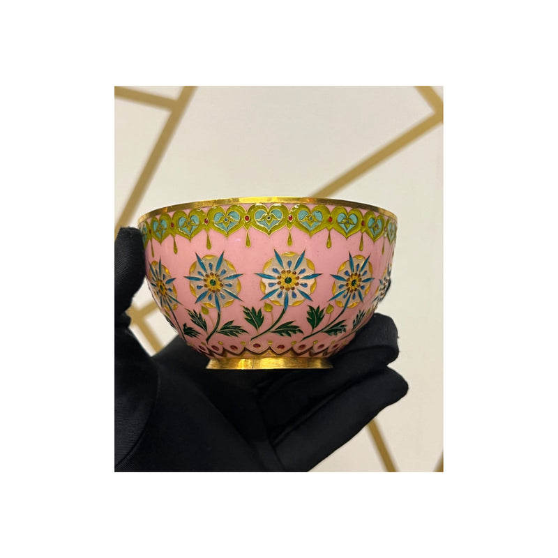 Art Nouveau Gold and plique-à-jour Enamel Bowl by André Fernand Thesmar