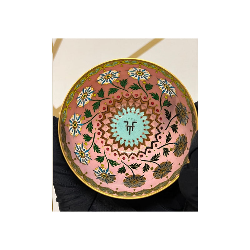 Art Nouveau Gold and plique-à-jour Enamel Bowl by André Fernand Thesmar