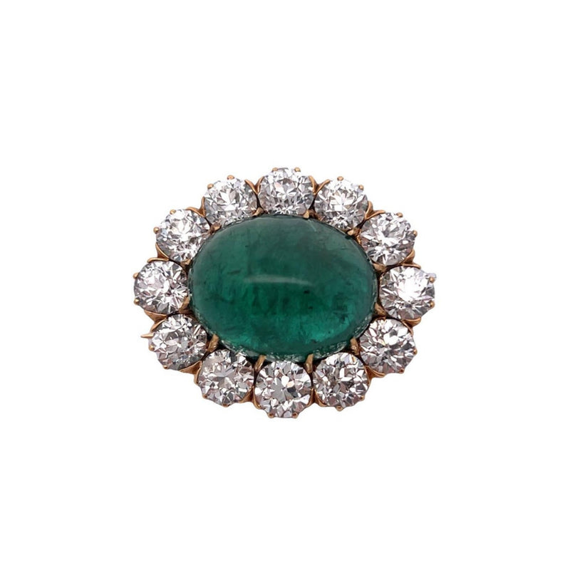 Tiffany & Co Cabochon Emerald Brooch