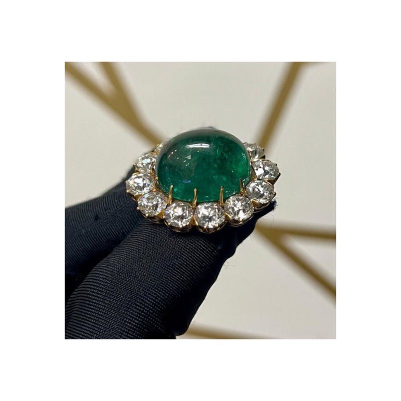 Tiffany & Co Cabochon Emerald Brooch