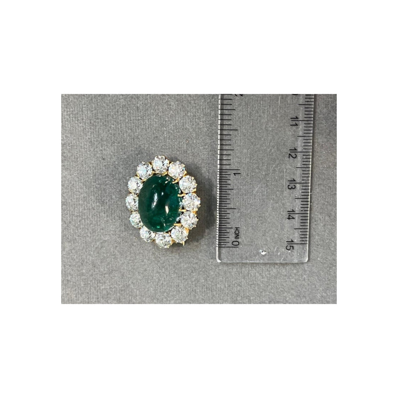 Tiffany & Co Cabochon Emerald Brooch