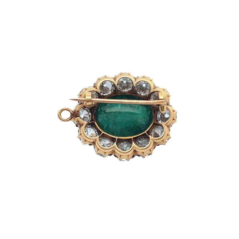 Tiffany & Co Cabochon Emerald Brooch