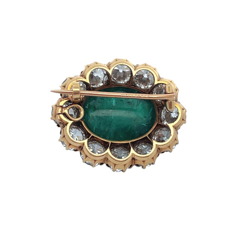 Tiffany & Co Cabochon Emerald Brooch