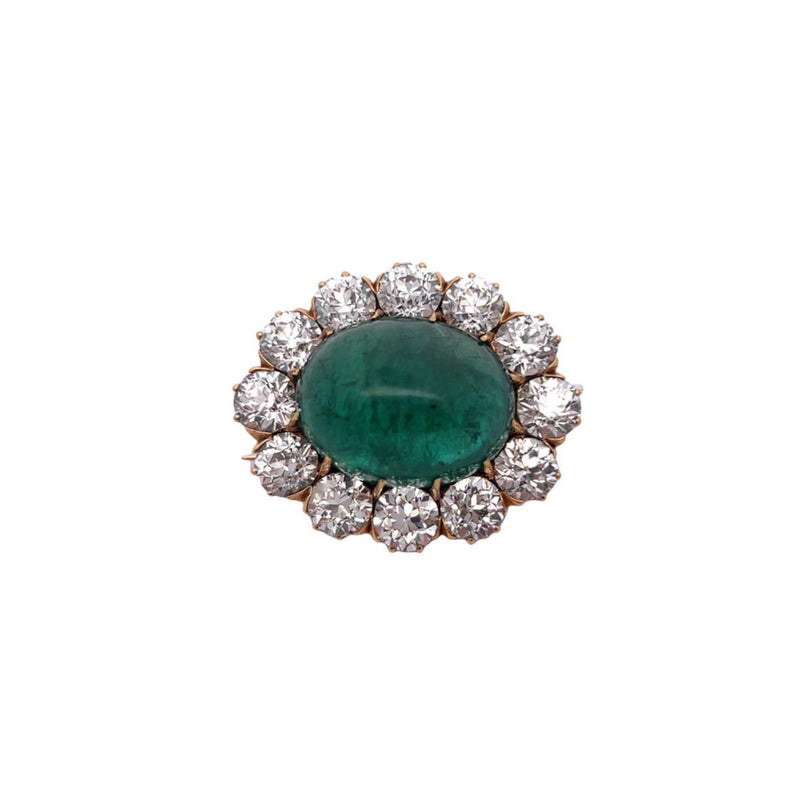 Tiffany & Co Cabochon Emerald Brooch