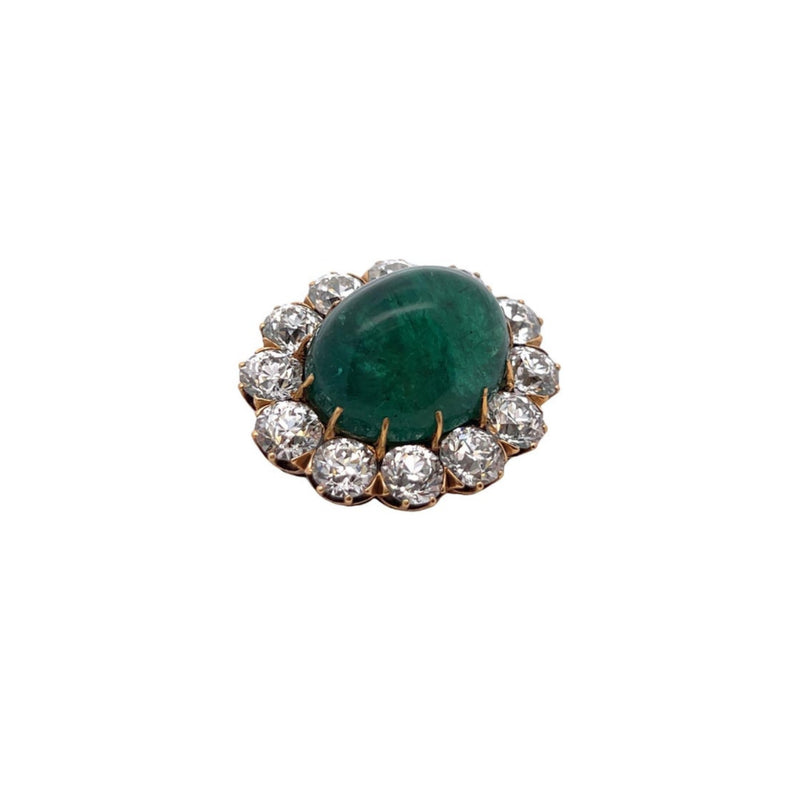 Tiffany & Co Cabochon Emerald Brooch