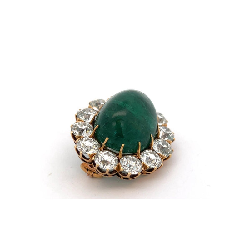 Tiffany & Co Cabochon Emerald Brooch