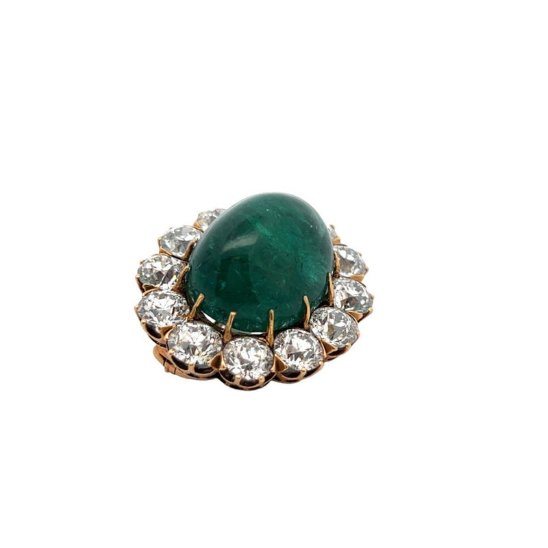 Tiffany & Co Cabochon Emerald Brooch