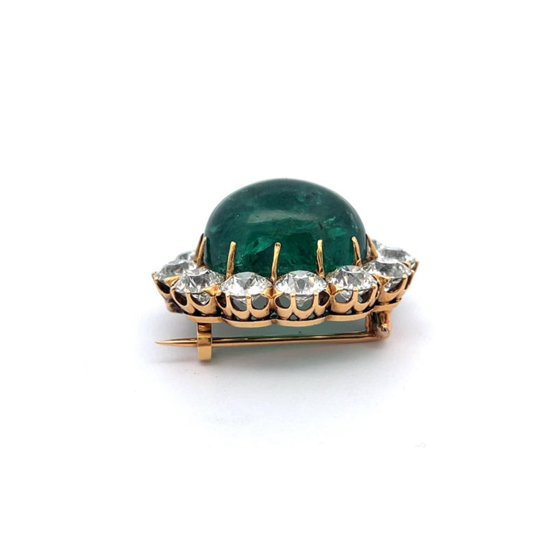 Tiffany & Co Cabochon Emerald Brooch