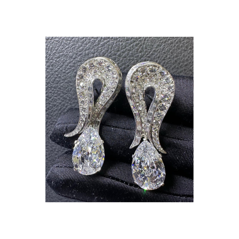 Important Bvlgari D Color Diamond Earrings