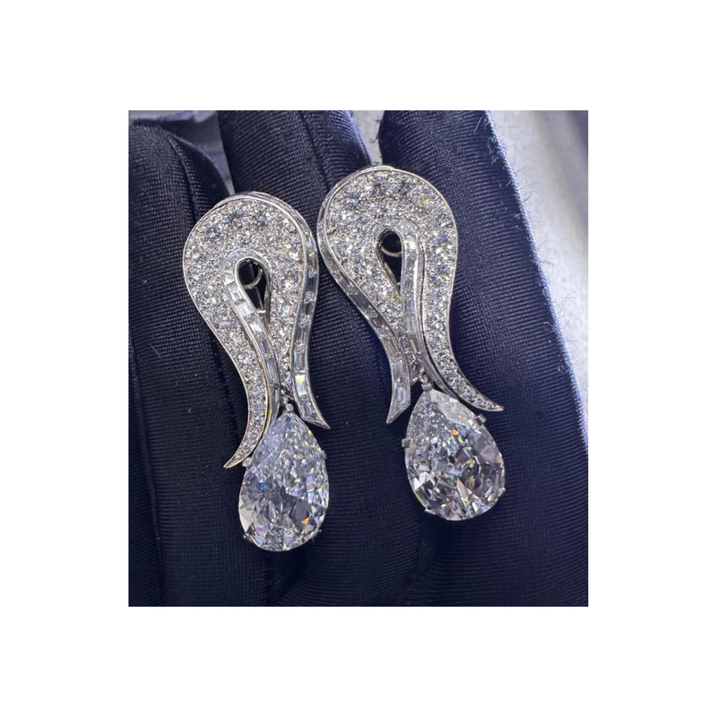 Important Bvlgari D Color Diamond Earrings