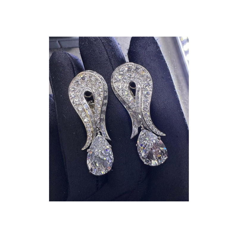 Important Bvlgari D Color Diamond Earrings