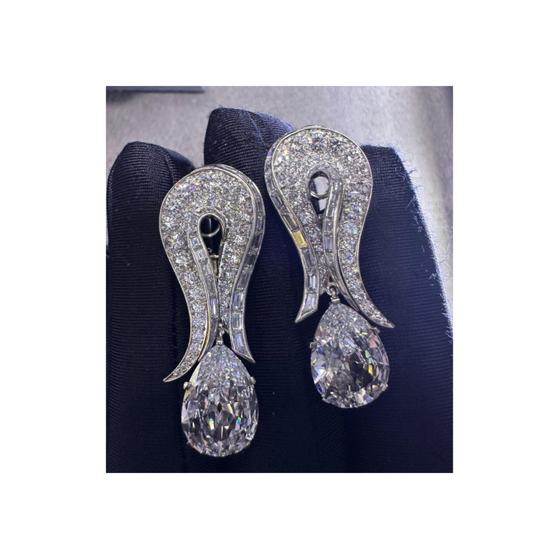 Important Bvlgari D Color Diamond Earrings