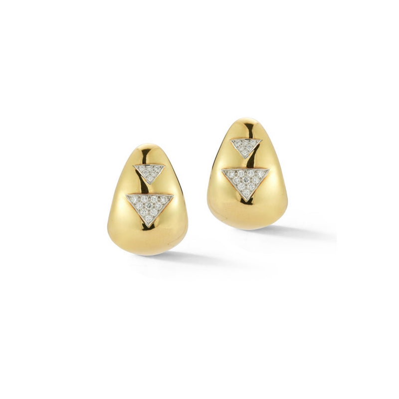 David Webb Diamond & Gold  Earrings