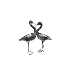 Mario Buccellati Large Size Pair of Silver Herons