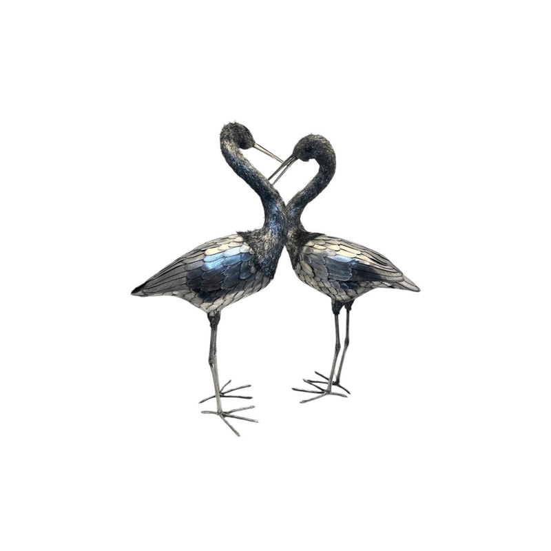 Mario Buccellati Large Size Pair of Silver Herons