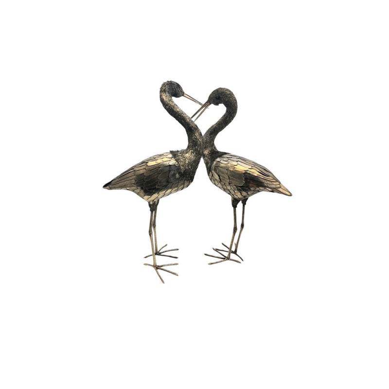 Mario Buccellati Large Size Pair of Silver Herons