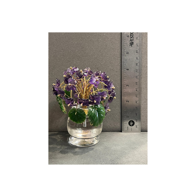 amethyst plant pot Carved Nephrite Amethyst and Rock Crystal Gold Flower Pot – Joseph Saidian & Sons