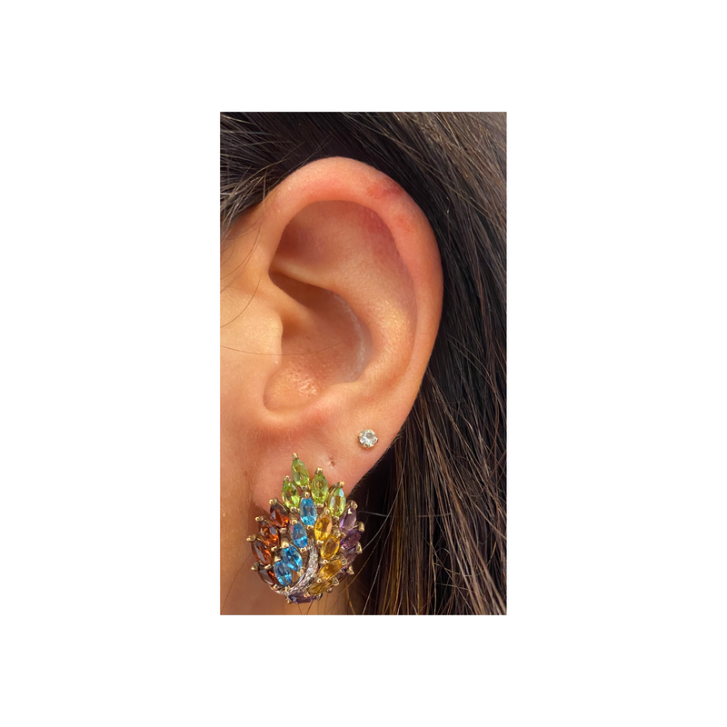 Multi Gem Earrings