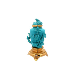 Turquoise and Diamond Snuff Bottle