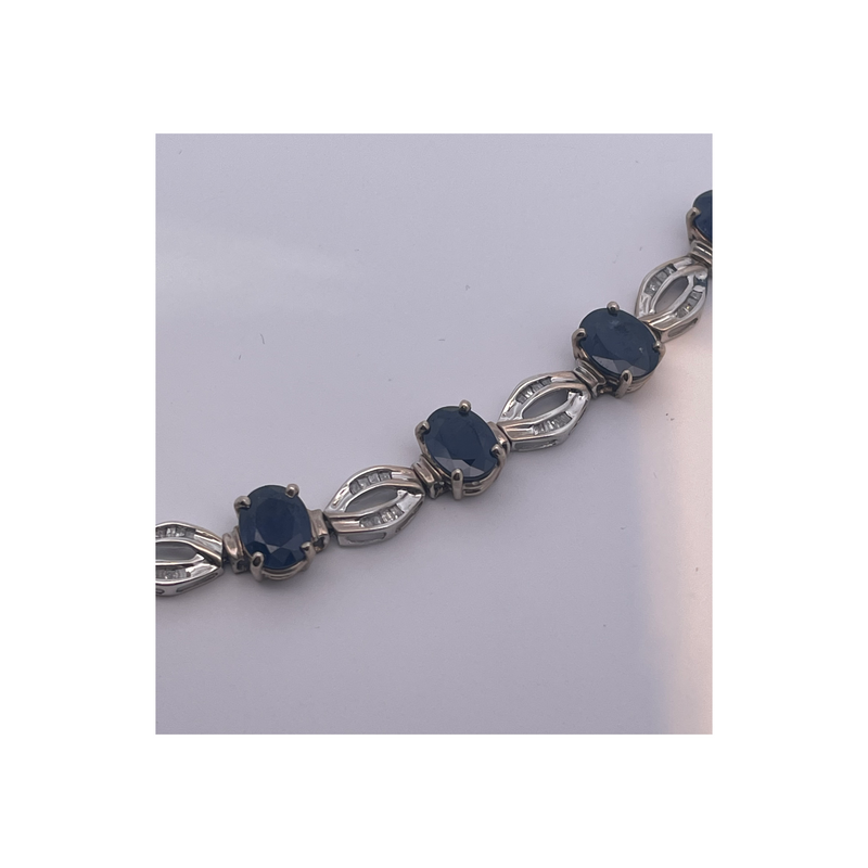 Sapphire and Diamond Link Bracelet