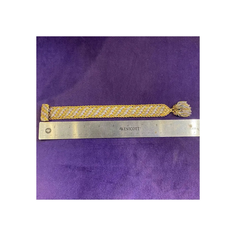 Bvlgari Two Tone Gold Tassel Bracelet
