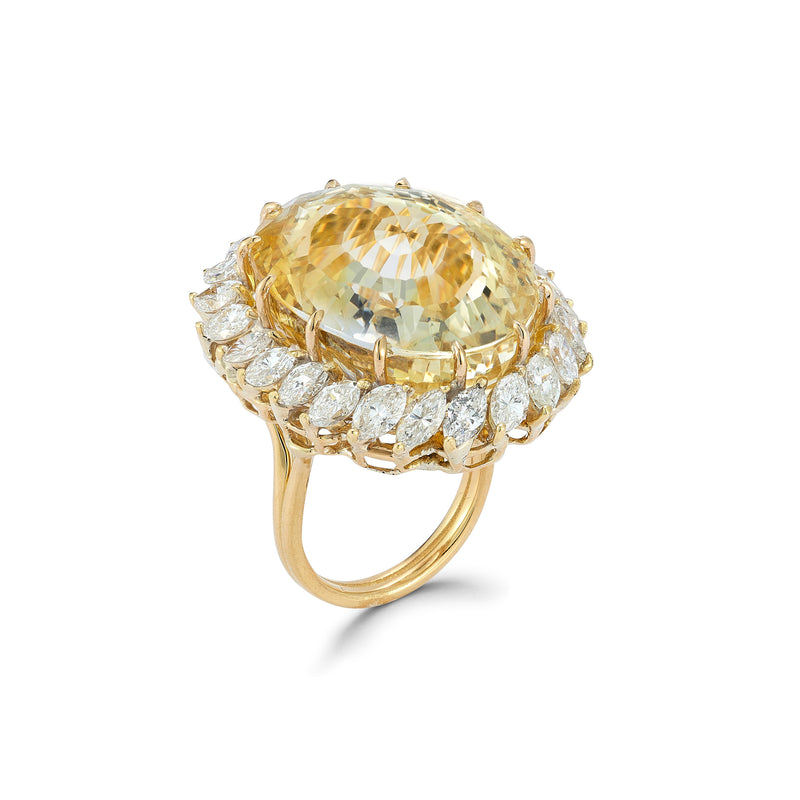 Yellow Sapphire Cocktail Ring