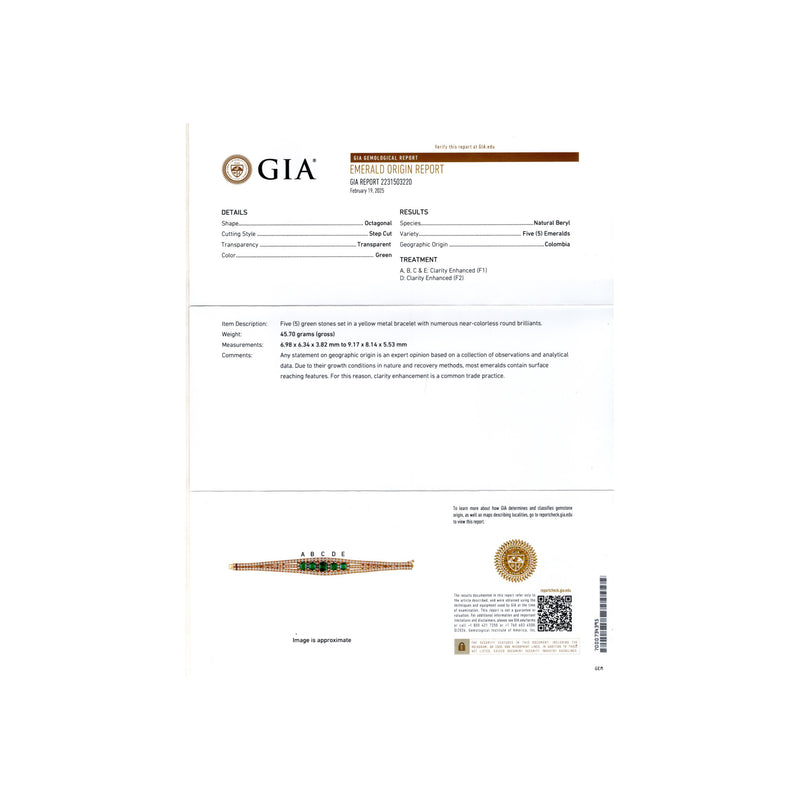 Van Cleef and Arpels Emerald and Diamond Bracelet