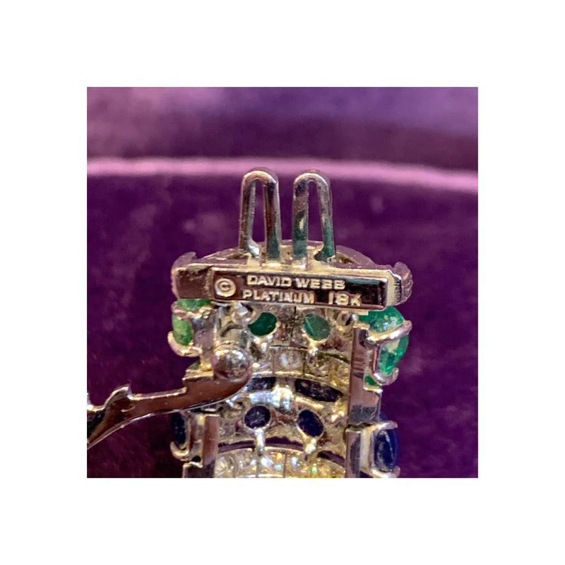David Webb Cabochon Sapphire & Emerald Bracelet