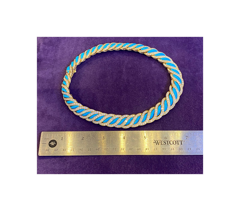 Mauboussin Turquoise & Diamond Necklace & Ring Set
