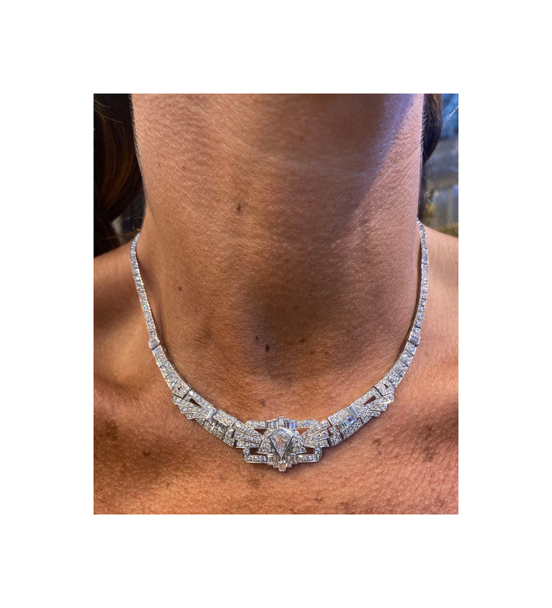 Mixed Cut Diamond Necklace