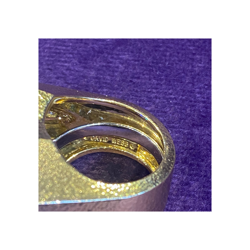 David Webb Oval Cut Sapphire Ring