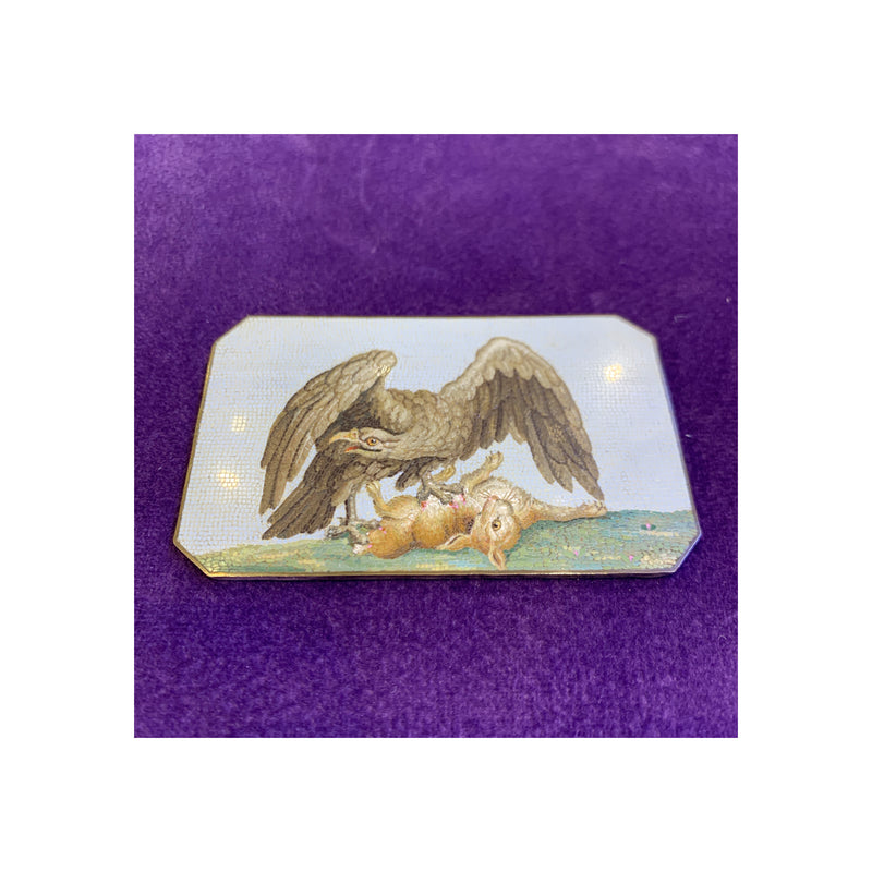 18th Century Hunting Eagle Micro Mosaic Plaque