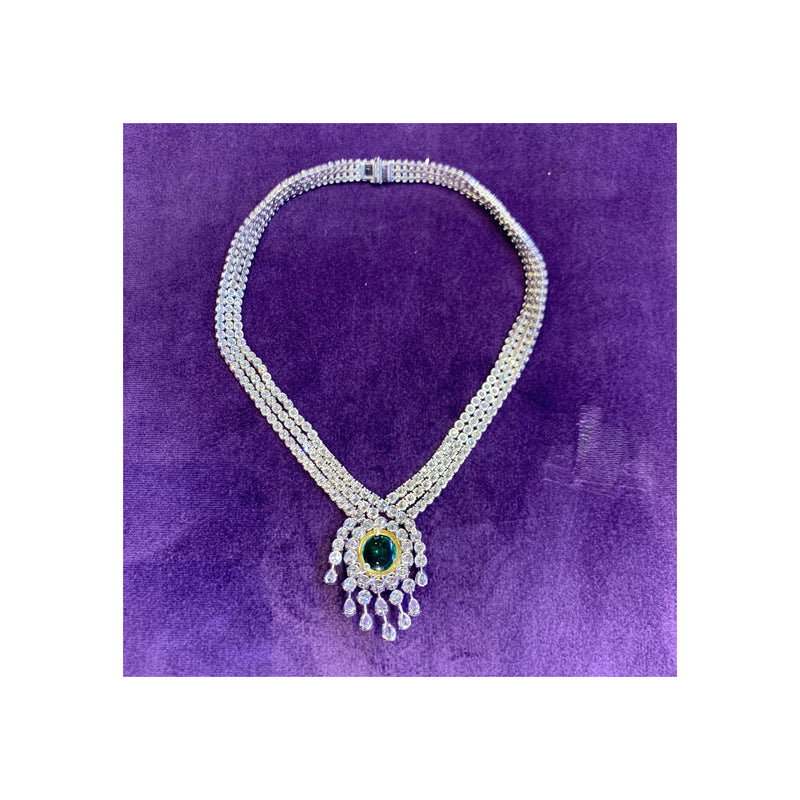 Important Van Cleef & Arpels Diamond & Emerald Necklace