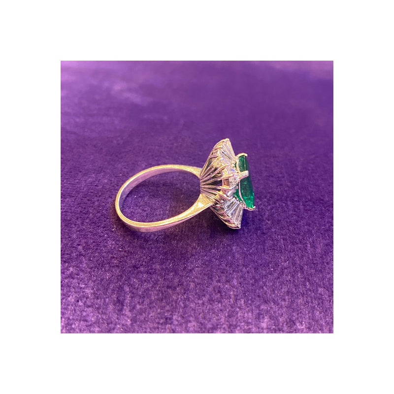 Emerald & Diamond Ballerina Ring