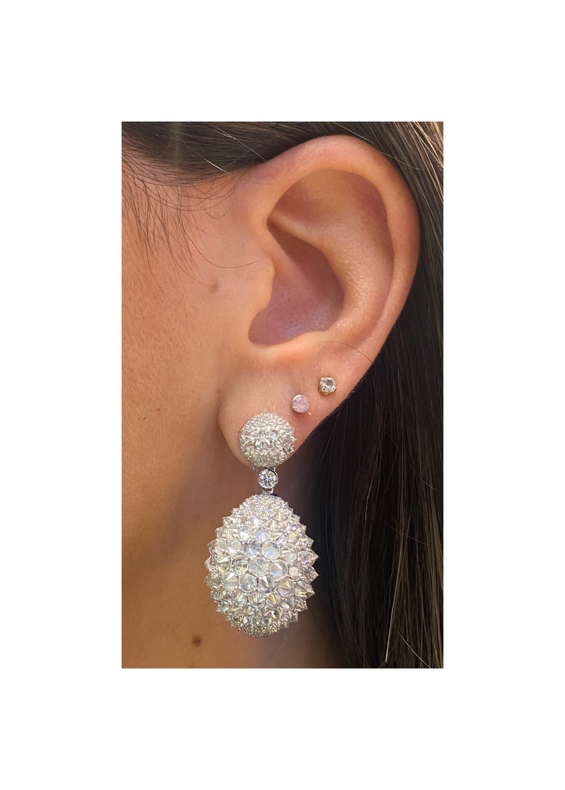 Reverse Set Diamond Earrings