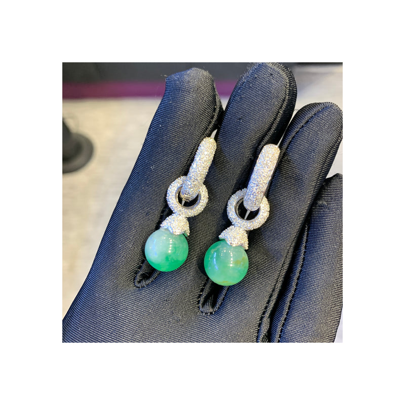 Jade & Diamond Day & Night Earrings