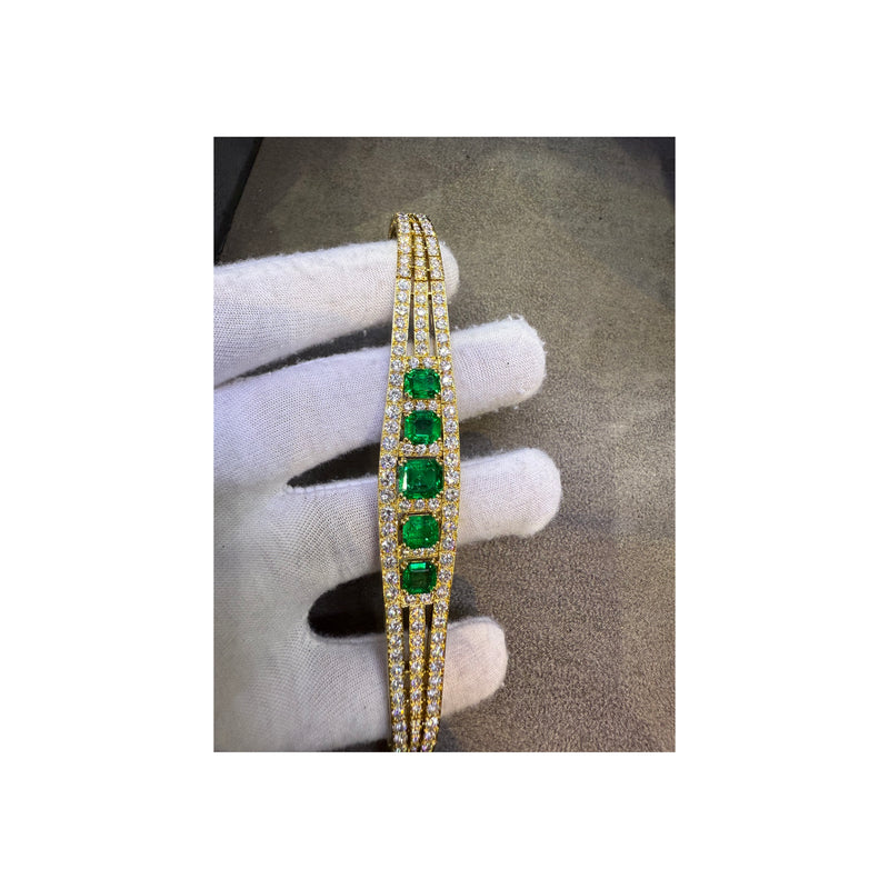 Van Cleef and Arpels Emerald and Diamond Bracelet