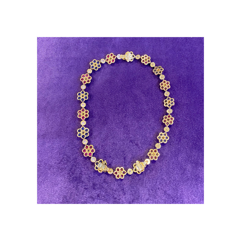 Van Cleef & Arpels Sapphire Ruby & Diamond Convertible Necklace