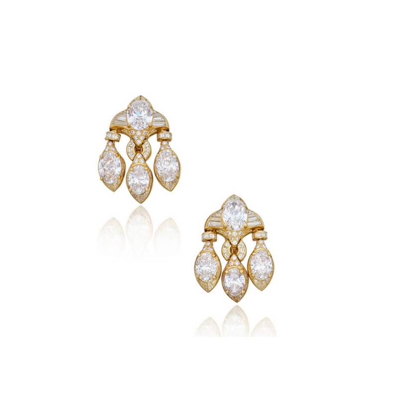 Bulgari Oval Diamond Earrings