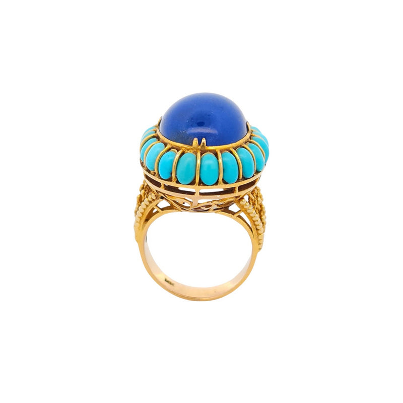 Turquoise and Lapis Lazuli Ring