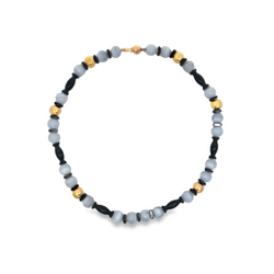 Quartz and Onyx Beaded Necklace