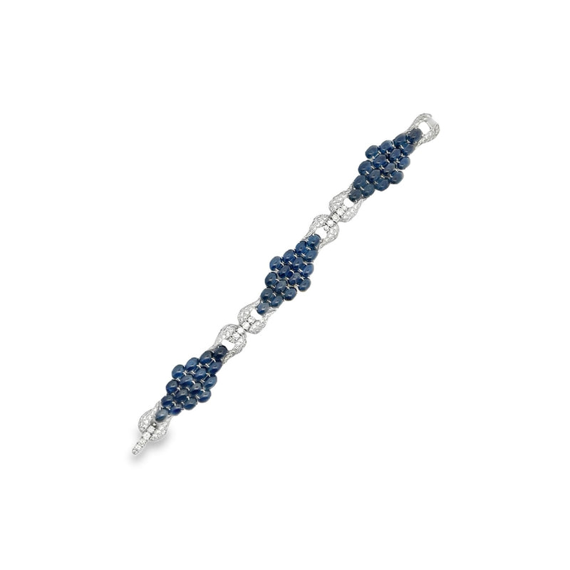 Cabochon Sapphire and Diamond Bracelet