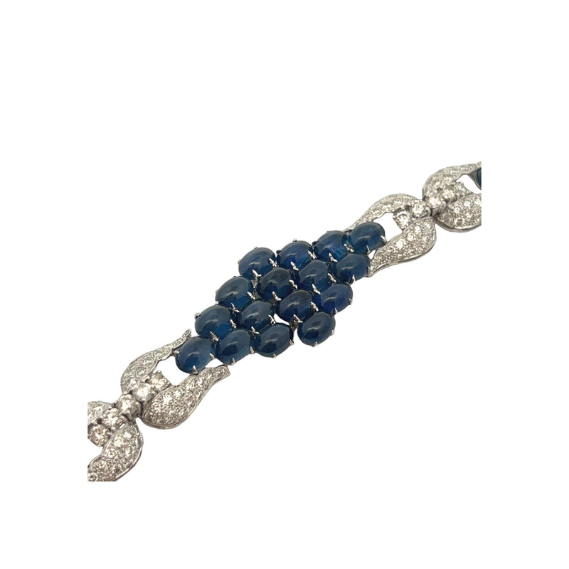 Cabochon Sapphire and Diamond Bracelet